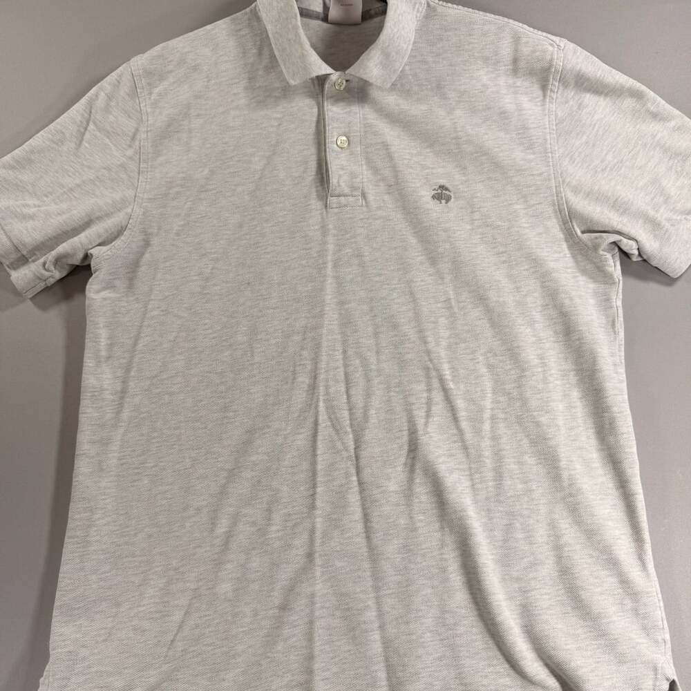 Brooks Brothers Performance Polo Size M Gray Cotton